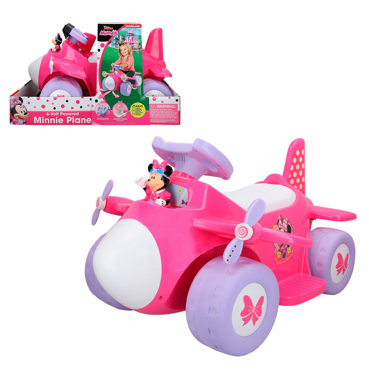 Children’s Electric Car Minnie Mouse Battery Little Plane 6 V