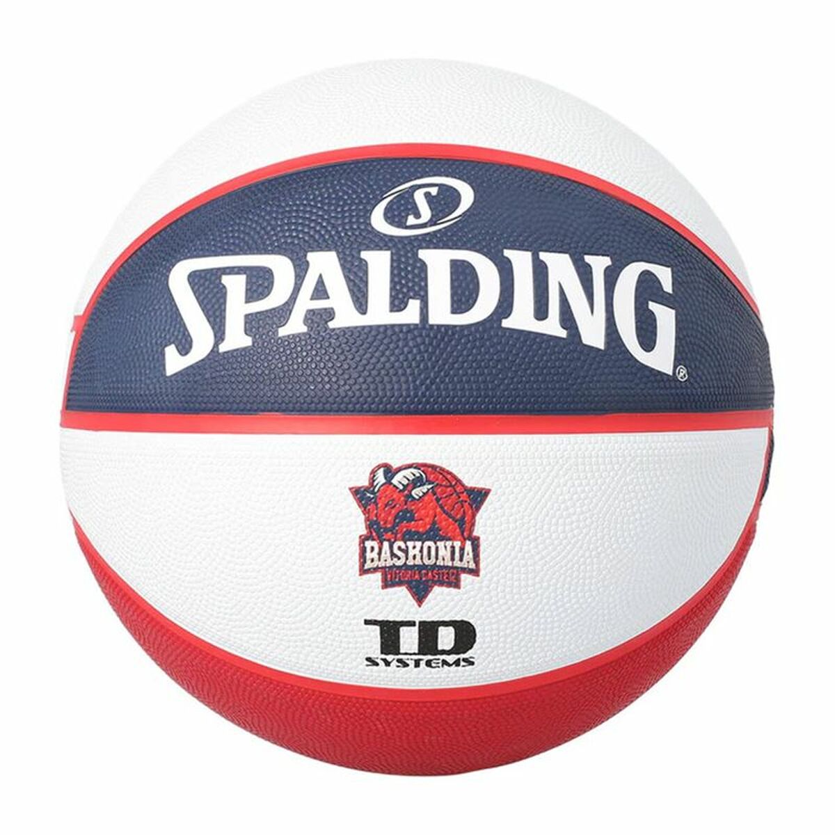 Basketball Ball Spalding Baskonia Vitoria Red 7 Basketball Ball Spalding Baskonia Vitoria Red 7