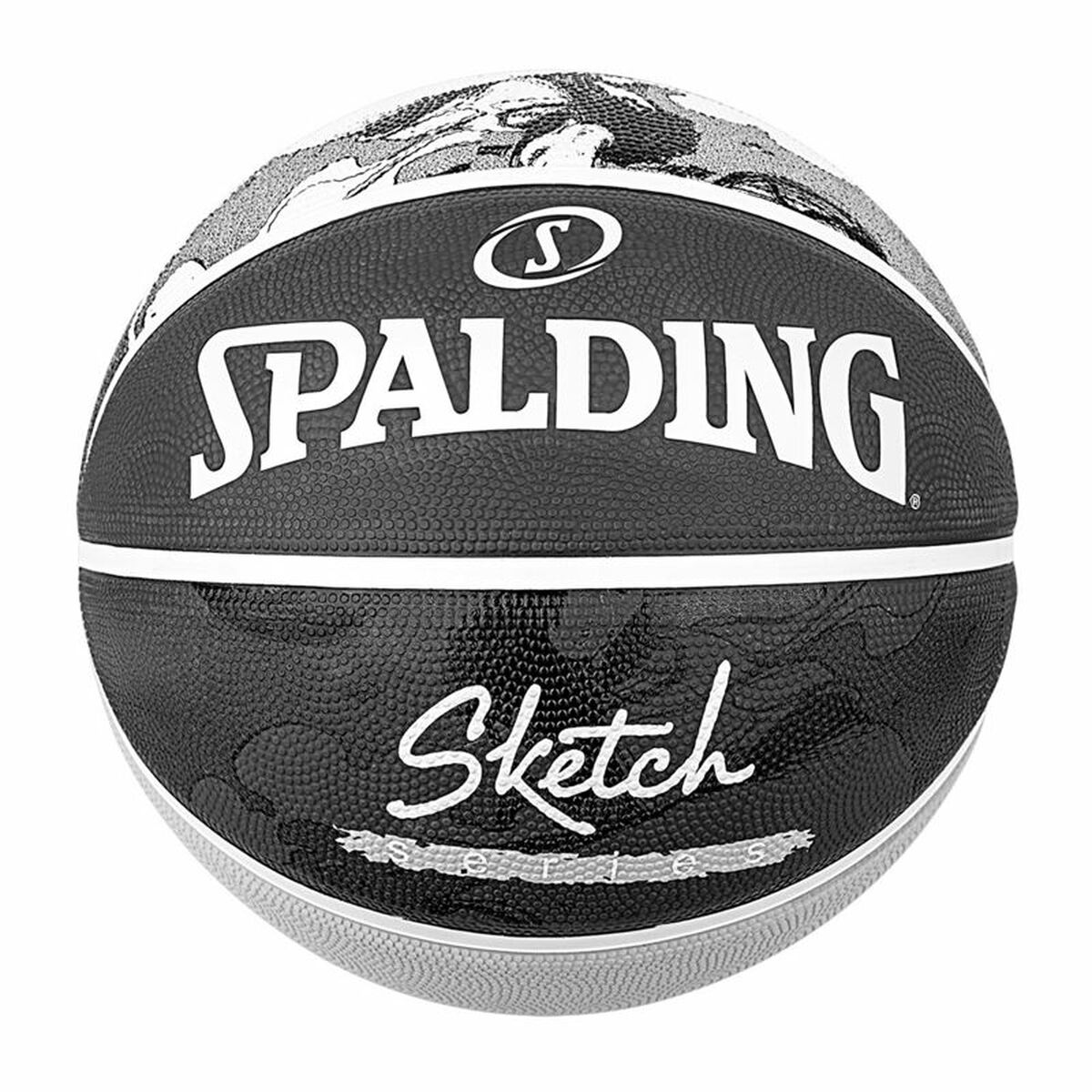 Basketball Ball Spalding Sketch Dribble Black Natural rubber (Size 7) Basketball Ball Spalding Sketch Dribble Black Natural rubber (Size 7)