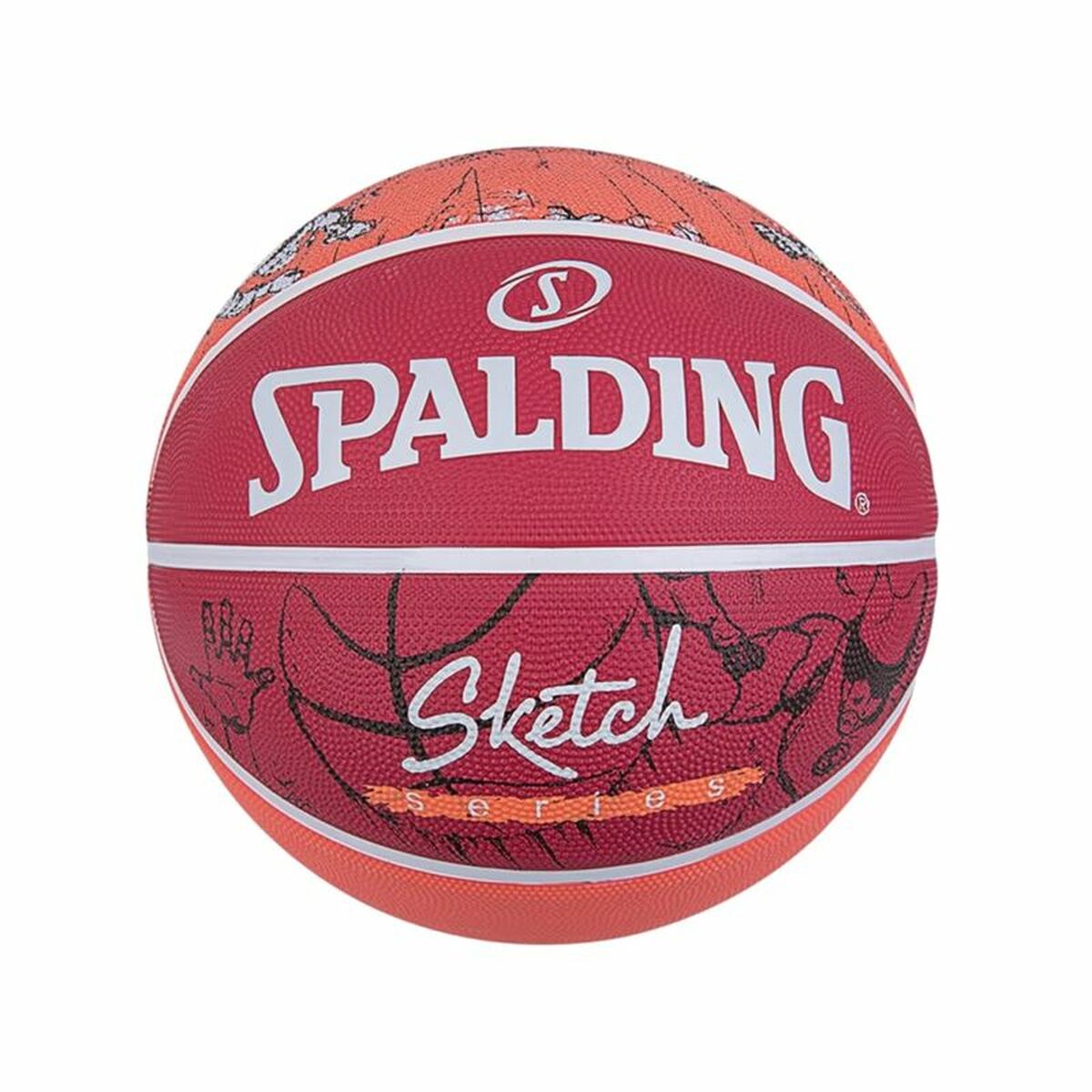 Basketball Ball Spalding Sketch Dribble Red Natural rubber (Size 7) Basketball Ball Spalding Sketch Dribble Red Natural rubber (Size 7)