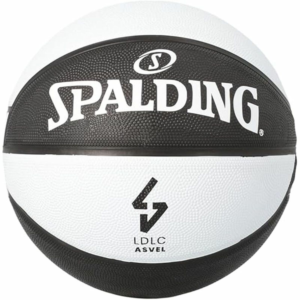Basketball Ball Spalding Asvel Sz7 White Black (Size 7) Basketball Ball Spalding Asvel Sz7 White Black (Size 7)
