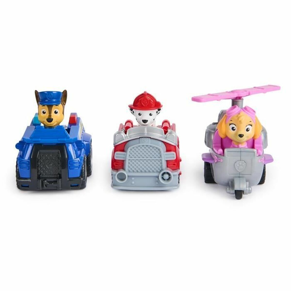 Dolls House Accessories Spin Master PACK DE 3 VEHCULOS DE FRICCIN RETRO Paw Patrol Red