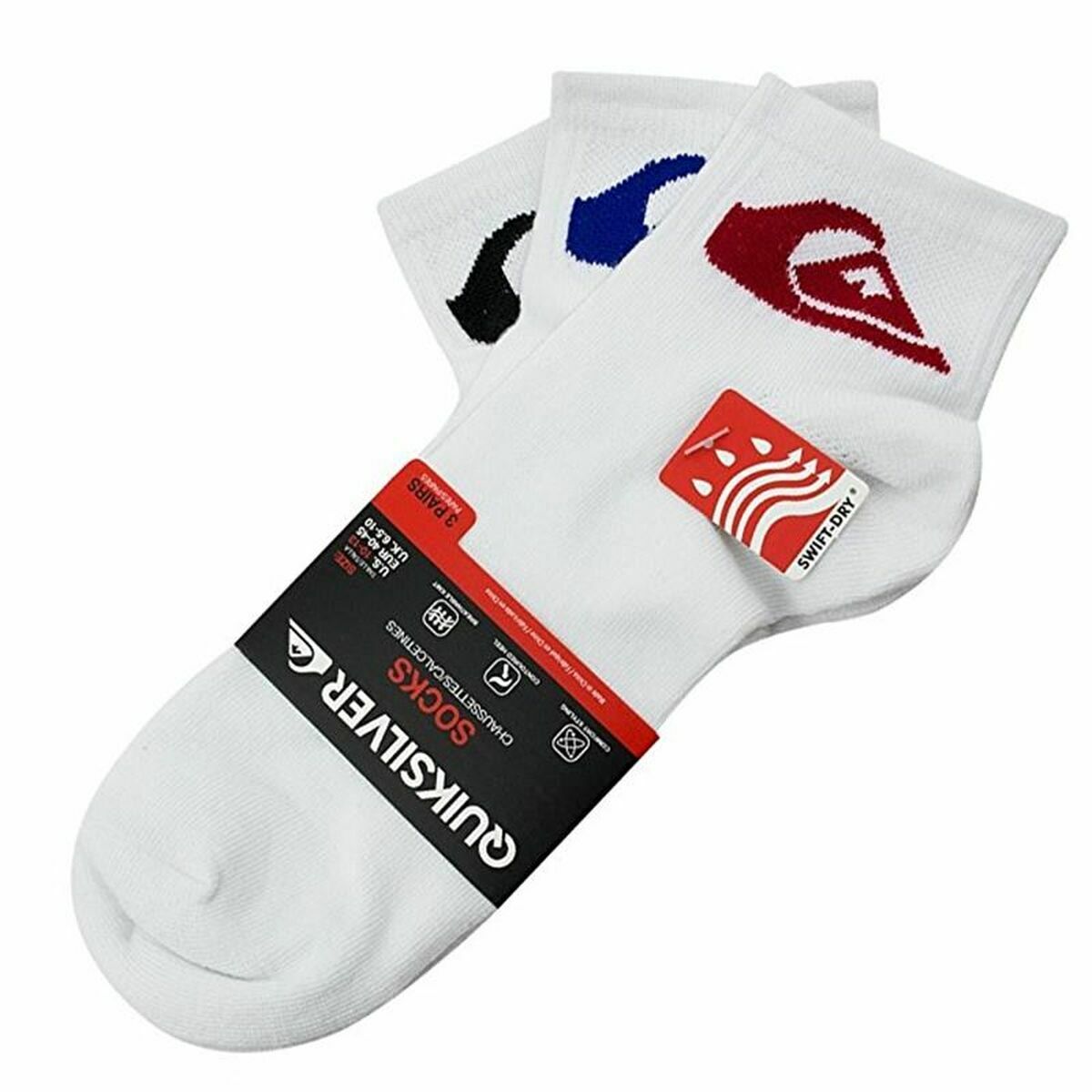 Ankle Socks QuikSilver Sportswear White 3 pairs Ankle Socks QuikSilver Sportswear White 3 pairs