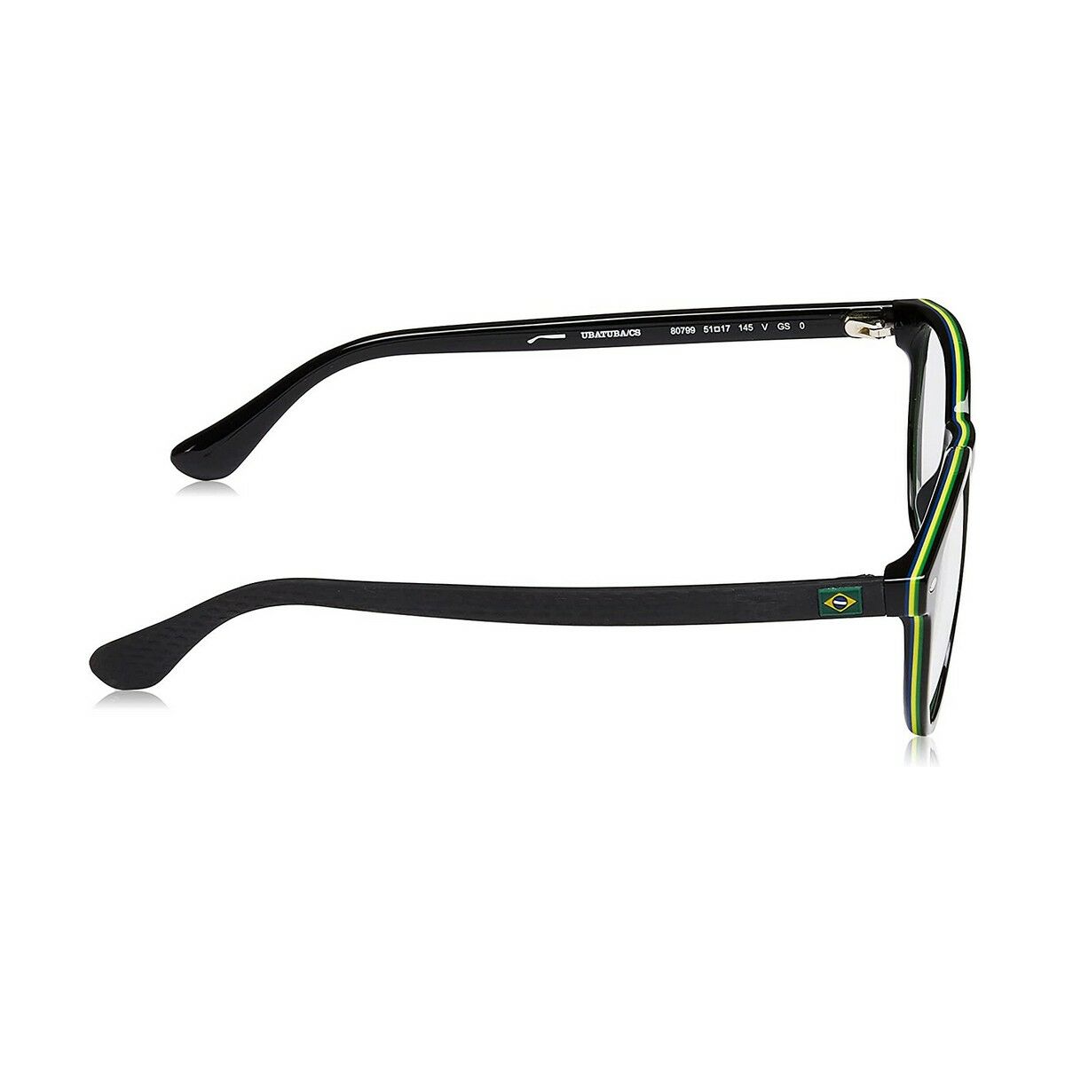 Men’ Spectacle frame Havaianas UBATUBA-CS-807-UZ Black Red Ã 51 mm