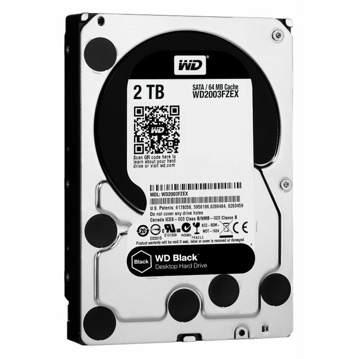 Hard Drive Western Digital Black 3.5″ 2 TB Sata III 7200 rpm
