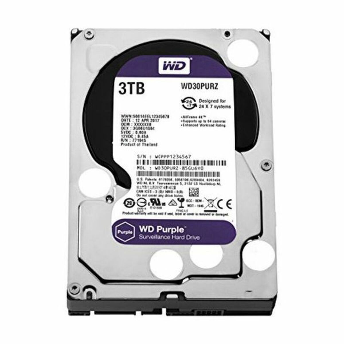 Hard Drive Western Digital SATA PURPLE 3,5″