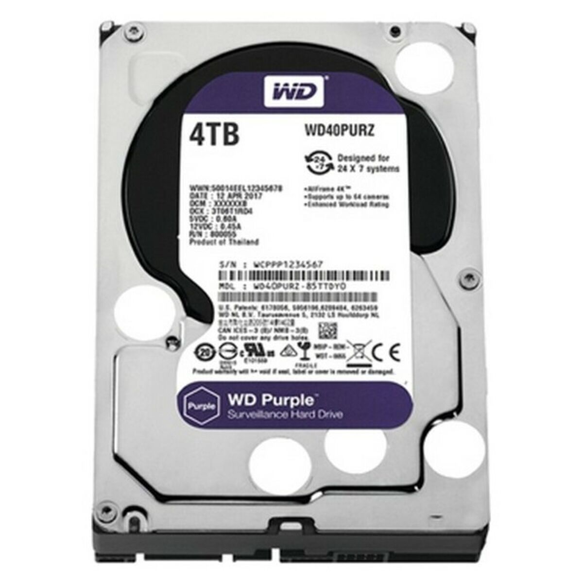 Hard Drive Western Digital SATA PURPLE 3,5″