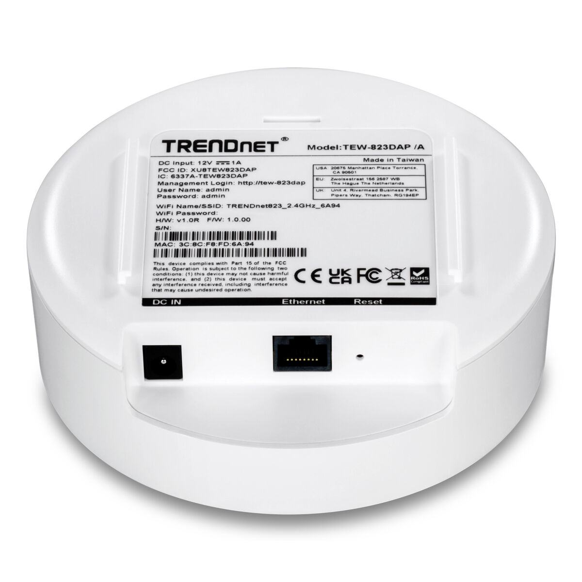 Router Trendnet TEW-823DAP White RJ45 PoE x 1