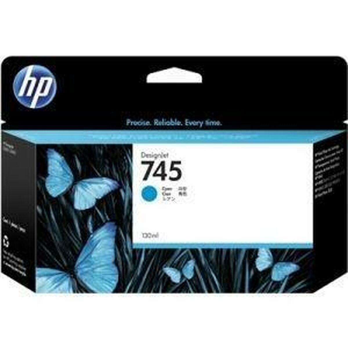 Original Ink Cartridge HP Cartucho de tinta DesignJet HP 745 cian de 130 ml Cyan