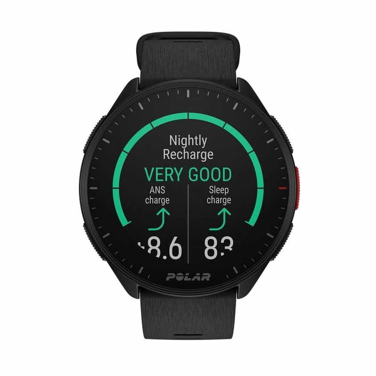 Smart Watch with Pedometer Polar Black 1,2″ Ø 45 mm