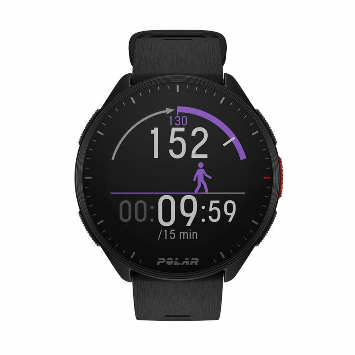 Smart Watch with Pedometer Polar Black 1,2″ Ø 45 mm