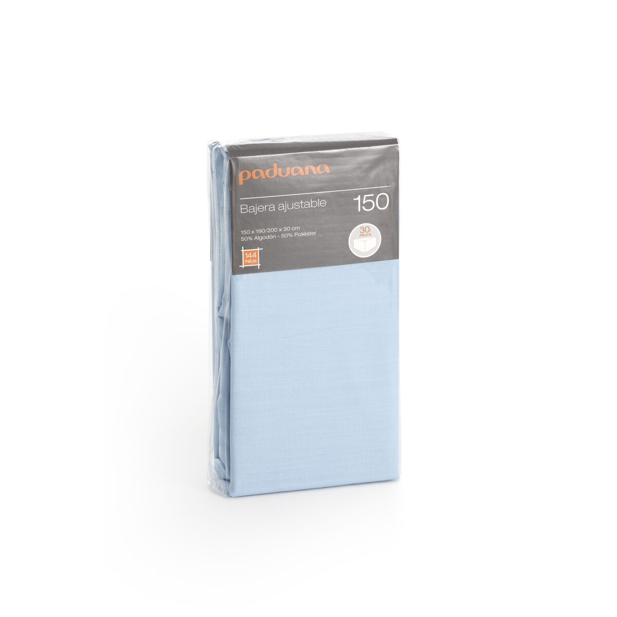 Fitted bottom sheet Paduana Light Blue 90 x 30 x 200 cm Fitted bottom sheet Paduana Light Blue 90 x 30 x 200 cm