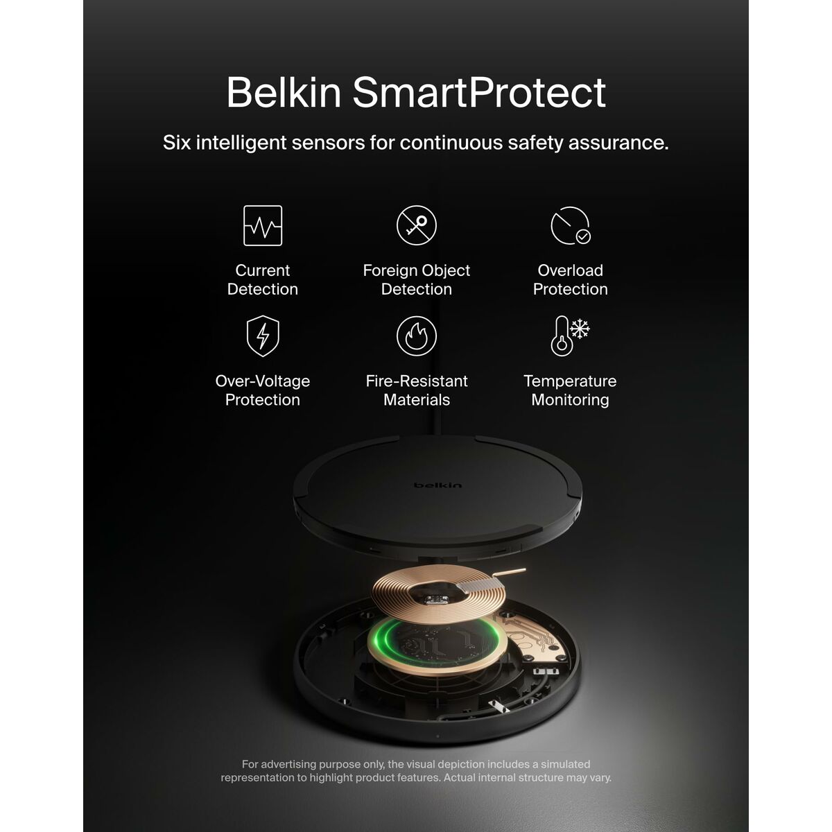 Cordless Charger Belkin WIA012HQBK Black 15 W