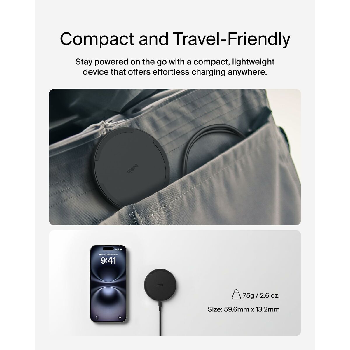 Cordless Charger Belkin WIA012HQBK Black 15 W