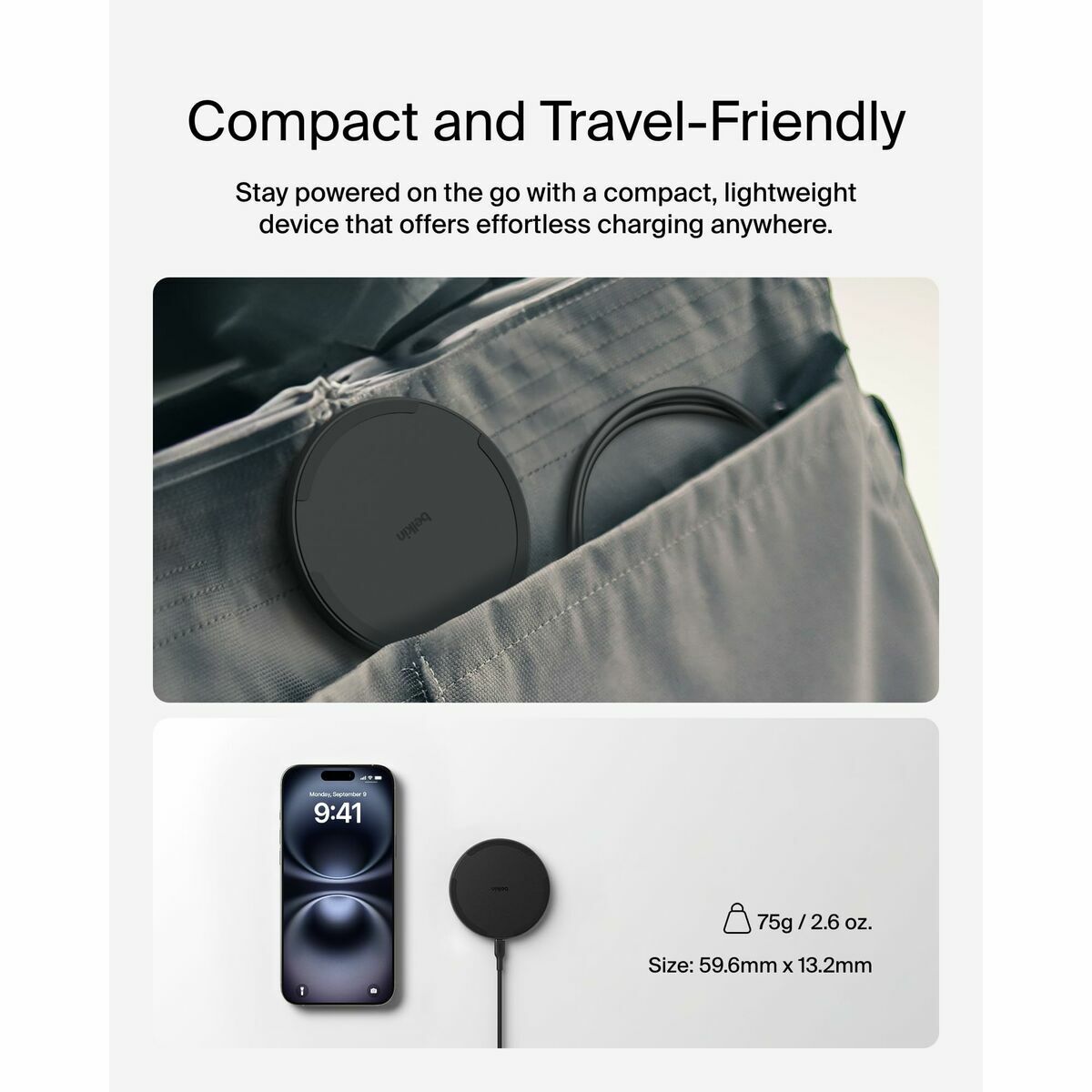 Cordless Charger Belkin WIA012HQBK Black 15 W