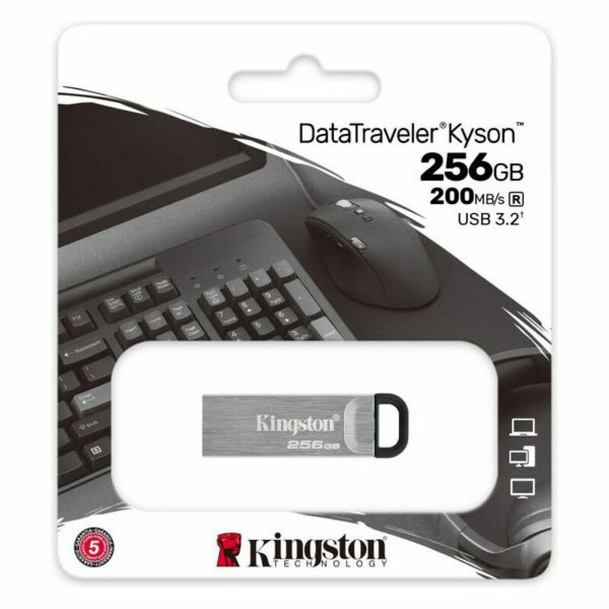 Pendrive Kingston DTKN/256GB 256 GB USB 3.2 Black 256 GB Pendrive Kingston DTKN/256GB 256 GB USB 3.2 Black 256 GB