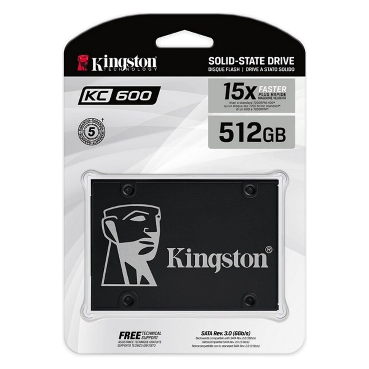 Hard Drive Kingston KC600 2.5″ SSD 1 TB SSD Hard Drive Kingston KC600 2.5″ SSD 1 TB SSD