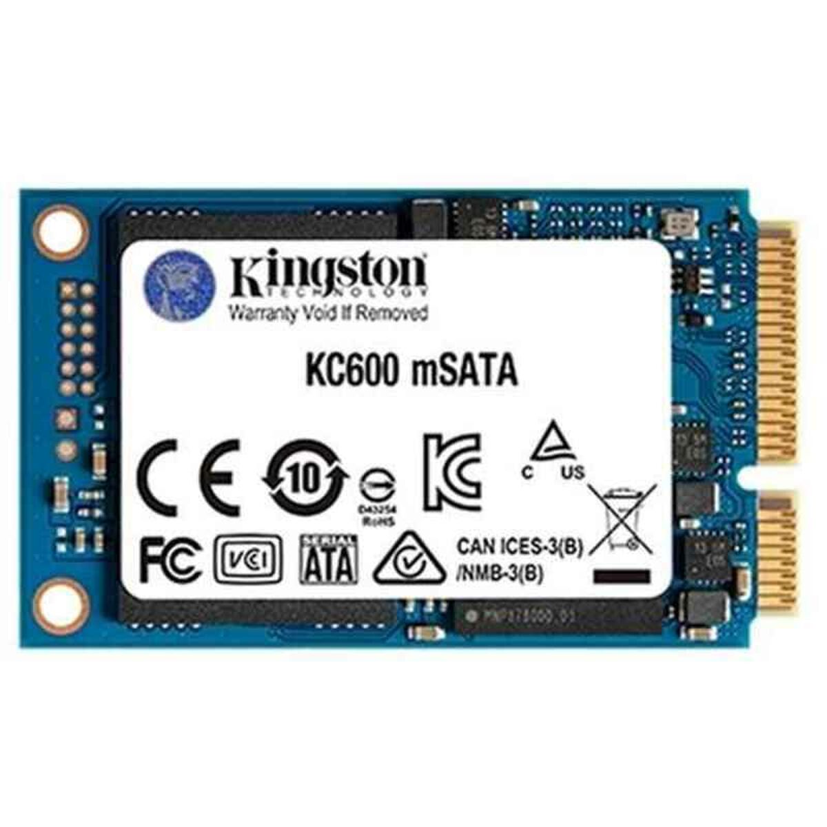 Hard Drive Kingston KC600MS TLC 3D mSATA 512 GB SSD Hard Drive Kingston KC600MS TLC 3D mSATA 512 GB SSD