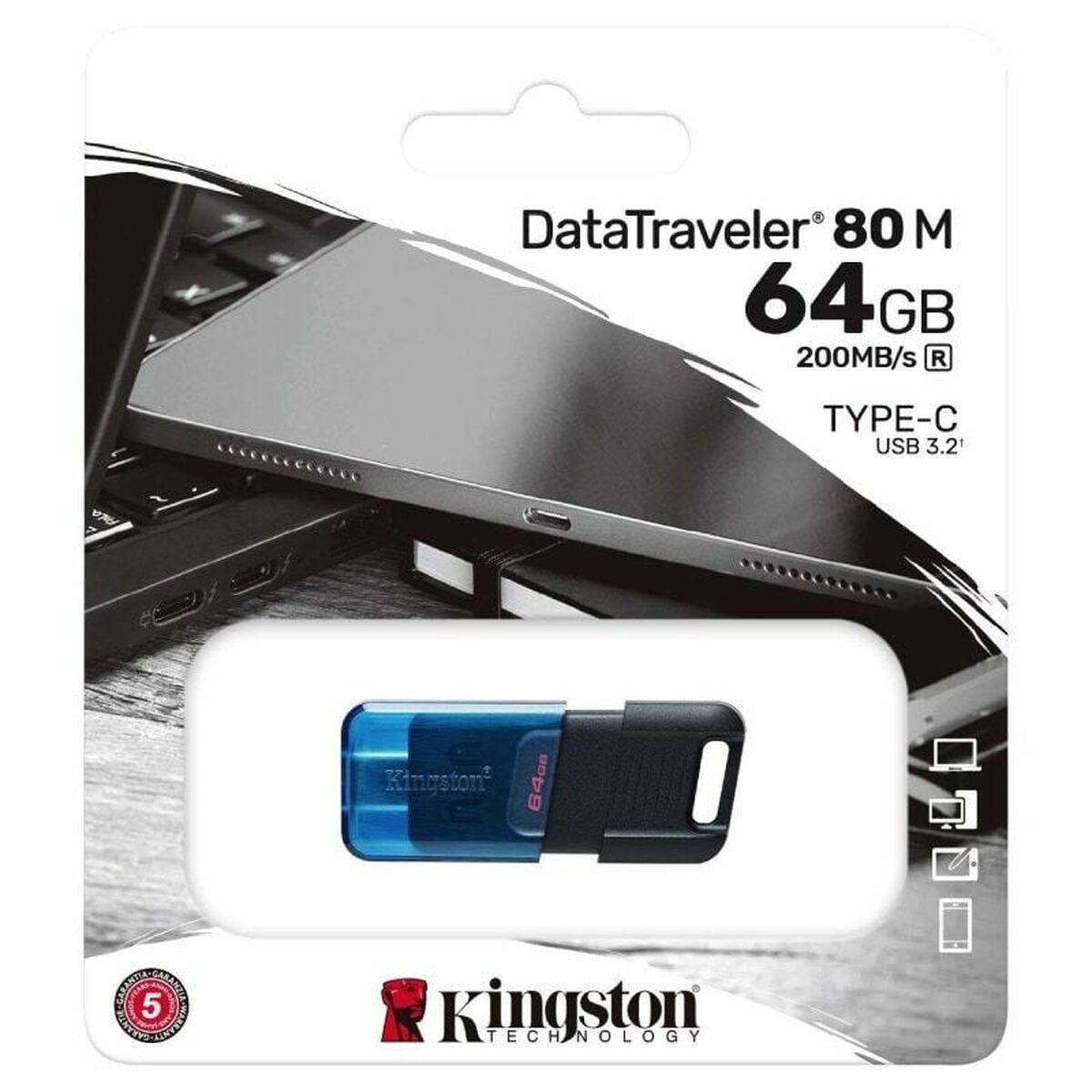 USB stick Kingston DataTraveler 80 M 64 GB Blue