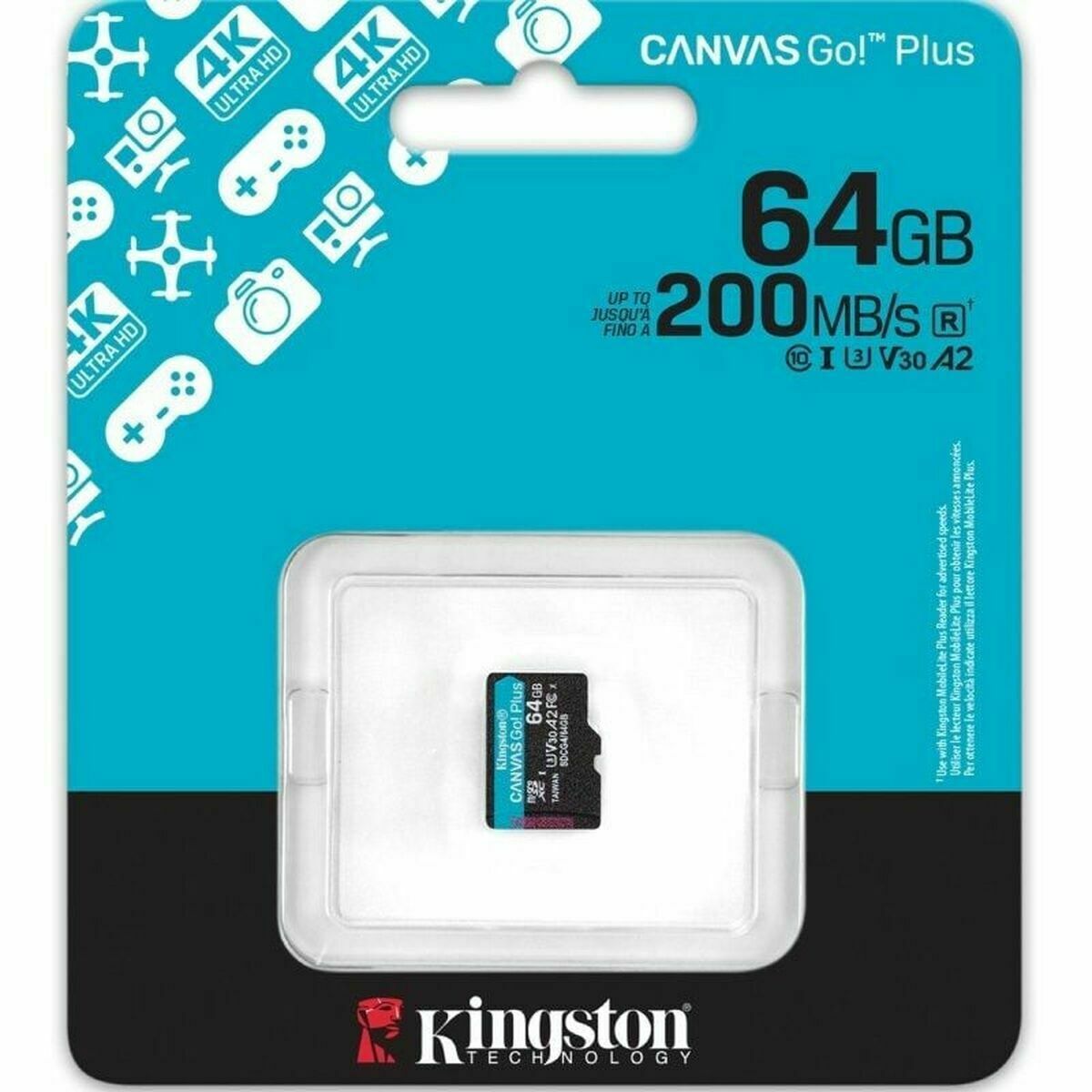 Memory Card Micro SDXC Kingston CANVAS Select Plus 64 GB