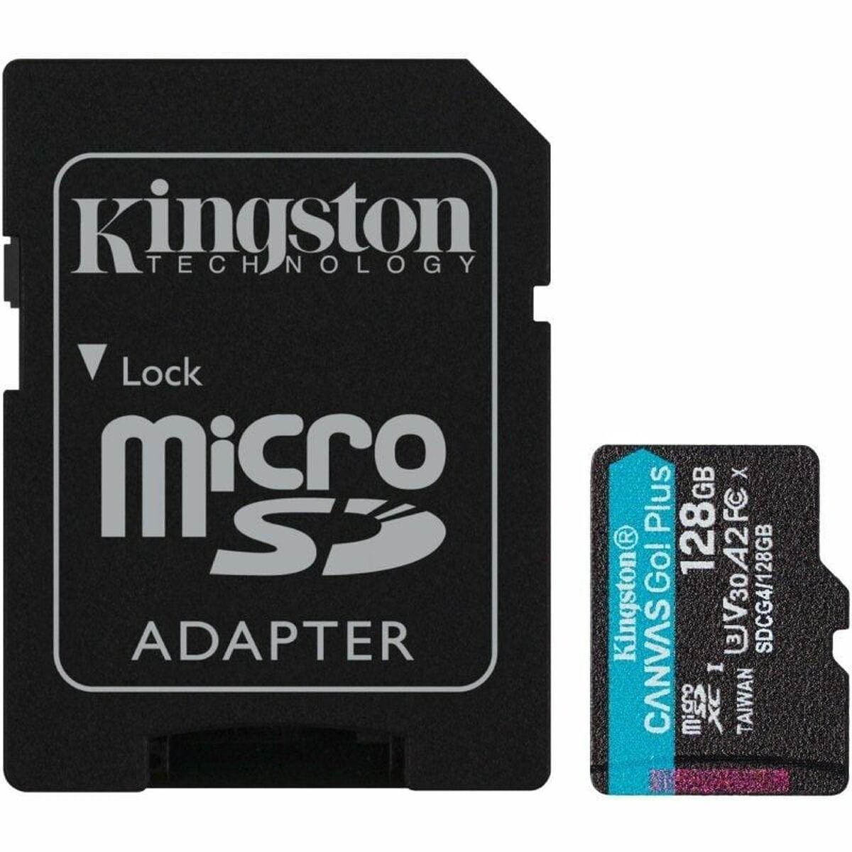 Micro SD Memory Card with Adaptor Kingston CANVAS Go! Plus 128 GB Micro SD Memory Card with Adaptor Kingston CANVAS Go! Plus 128 GB