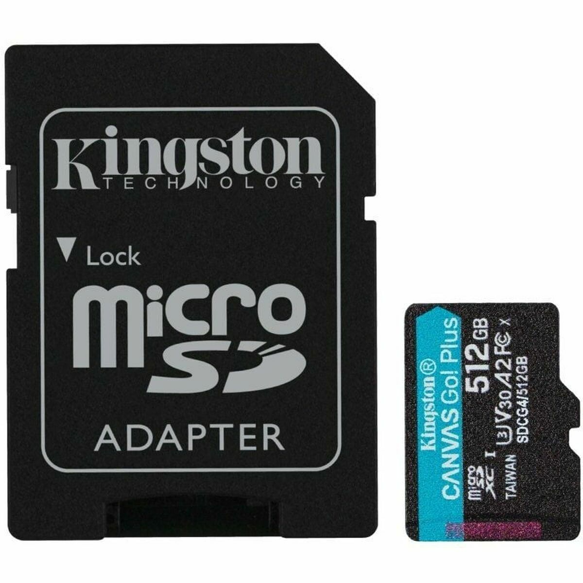 Micro SD Memory Card with Adaptor Kingston CANVAS Go! Plus 512GB microSD XC 512 GB Micro SD Memory Card with Adaptor Kingston CANVAS Go! Plus 512GB microSD XC 512 GB