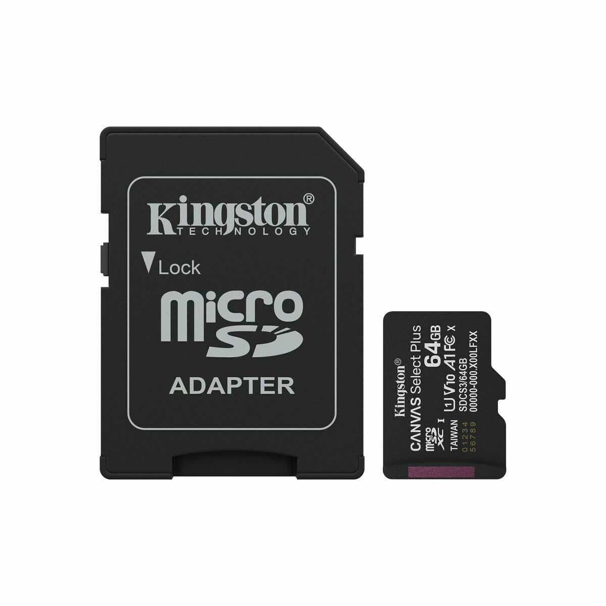 Micro SD Memory Card with Adaptor Kingston SDCS3/64GB 64 GB