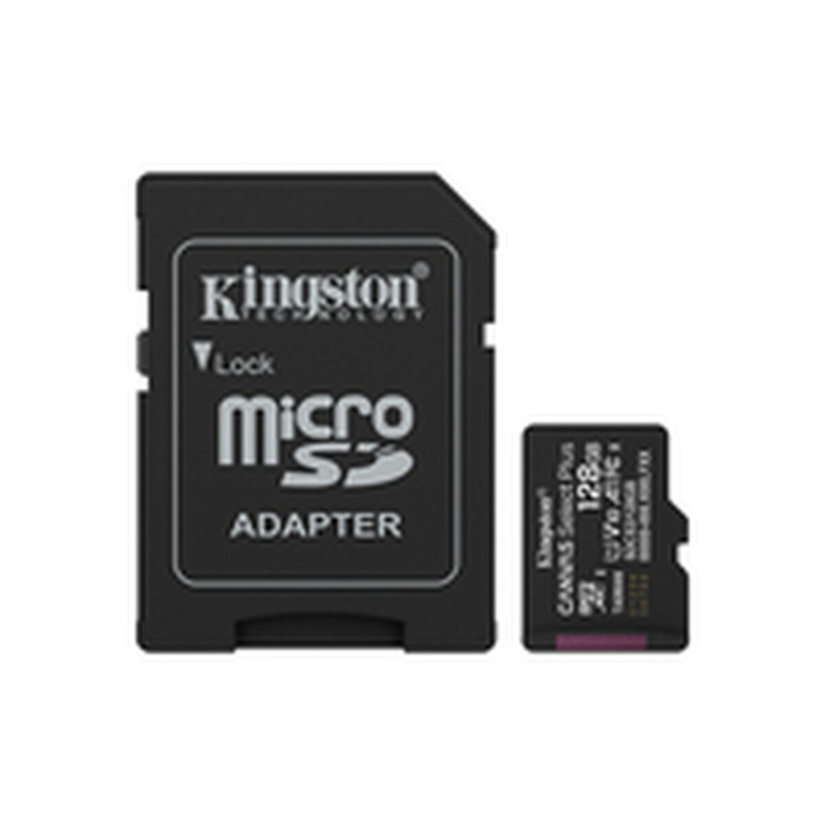Micro SD Memory Card with Adaptor Kingston SDCS3/128GB 128 GB