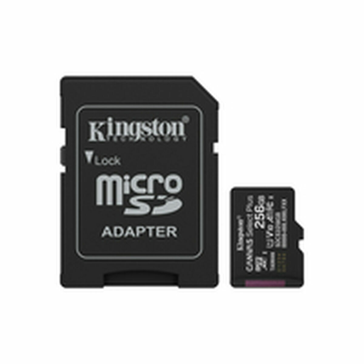 Micro SD Memory Card with Adaptor Kingston SDCS3/256GB