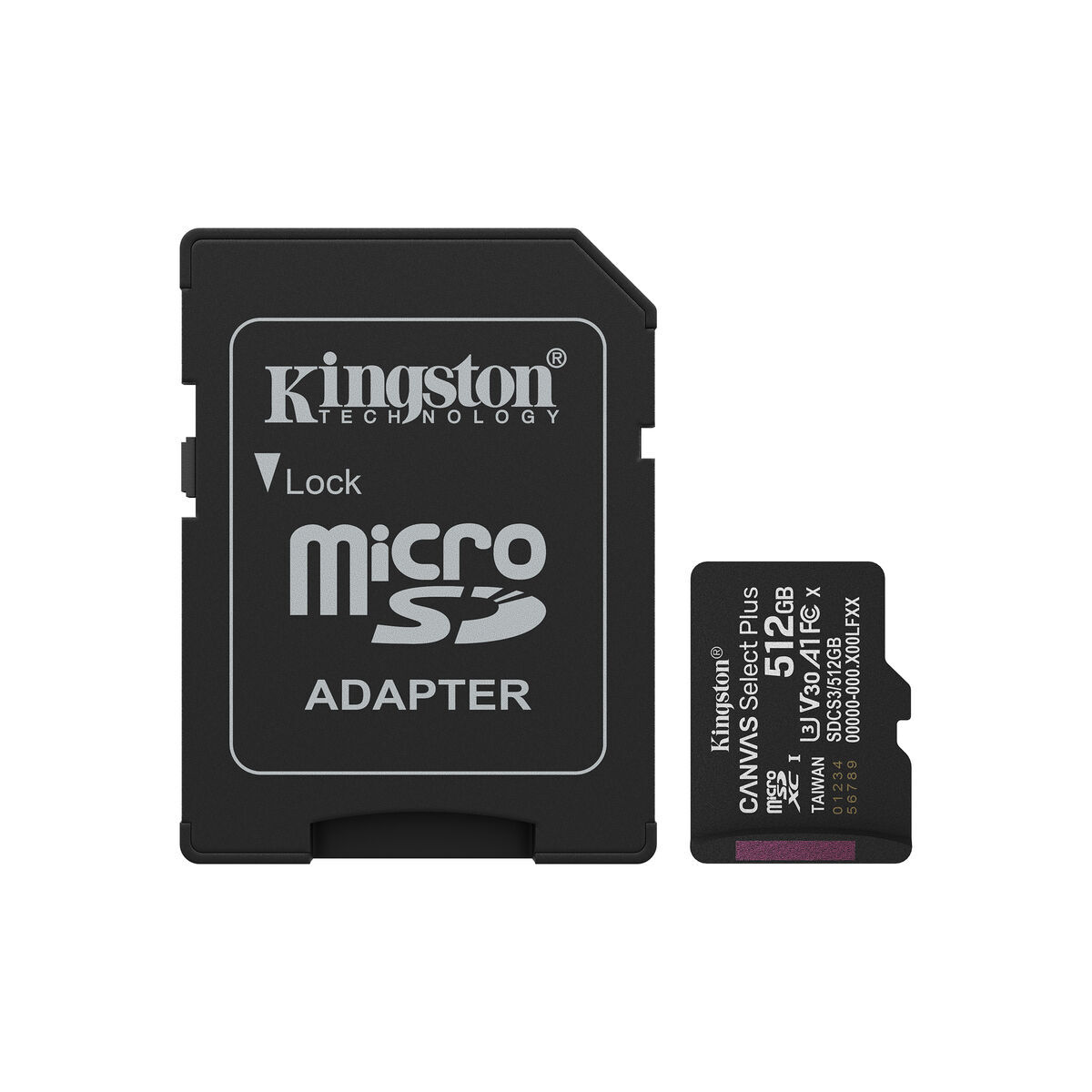 Micro SD Memory Card with Adaptor Kingston SDCS3/512GB 512 GB Micro SD Memory Card with Adaptor Kingston SDCS3/512GB 512 GB