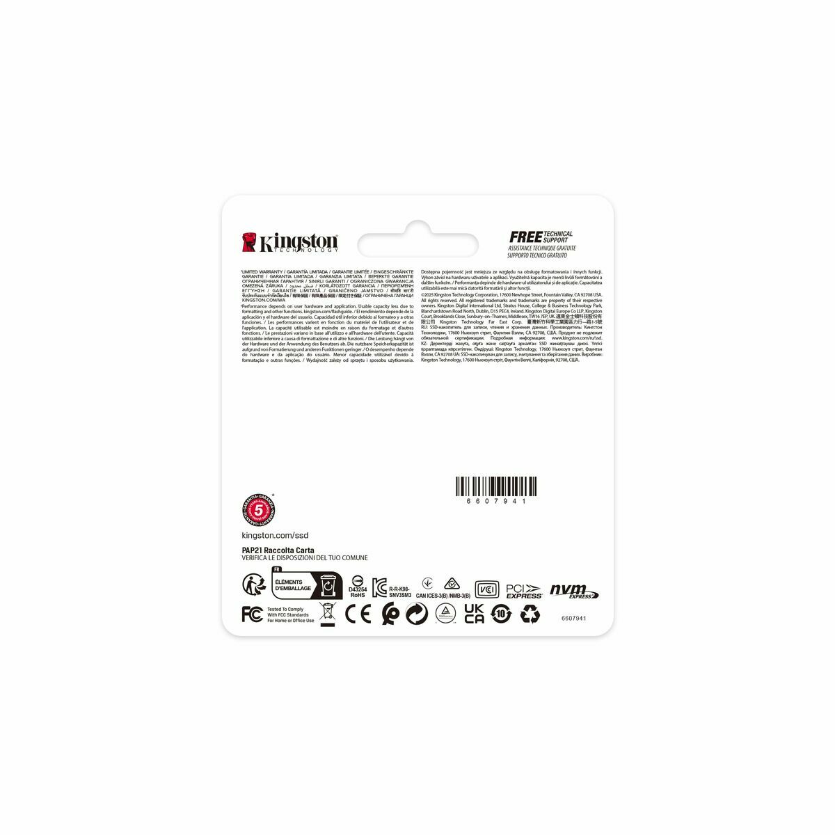 Hard Drive Kingston NV3 M.2 2230 500 GB SSD