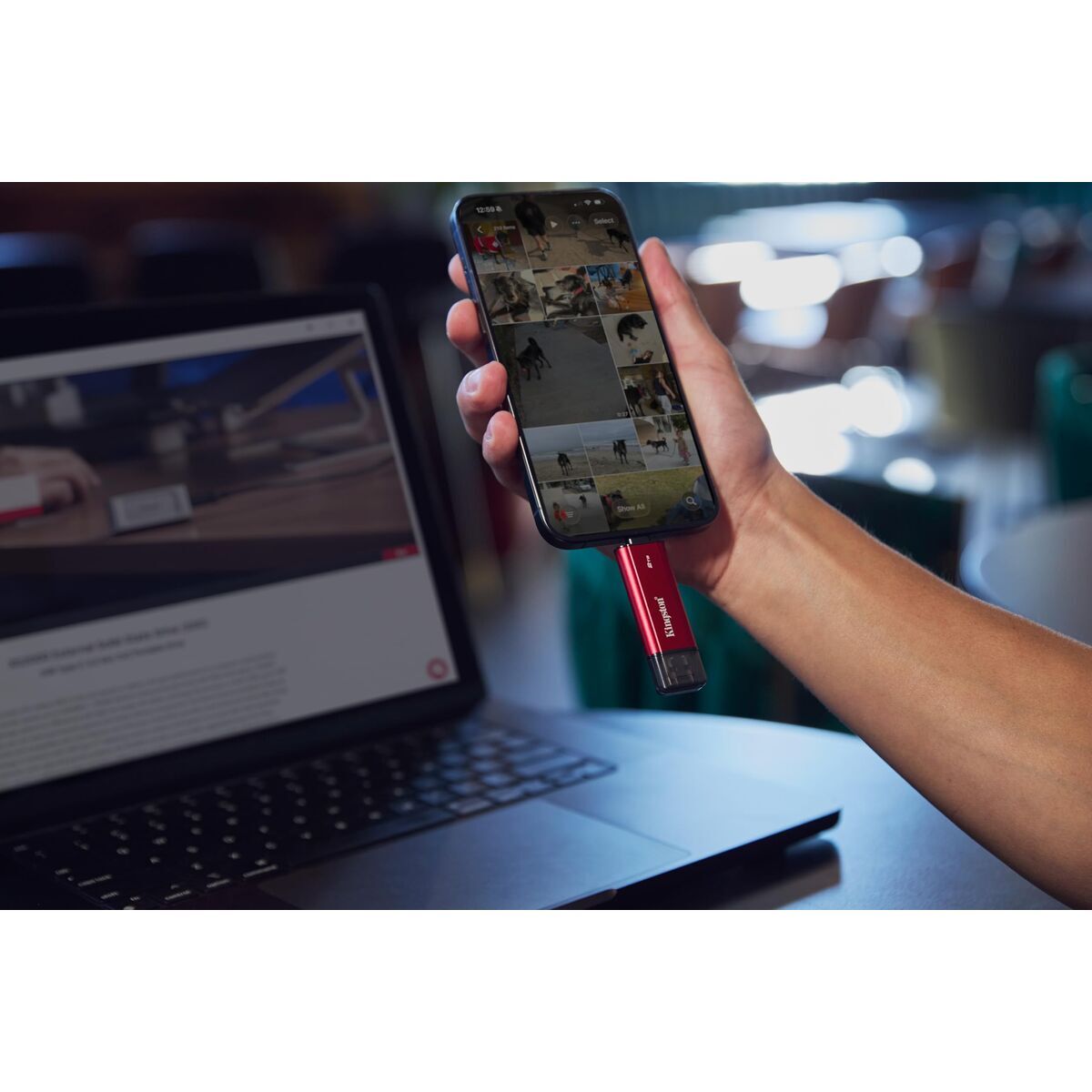 External Hard Drive Kingston SPSD/2TB Black 2 TB SSD