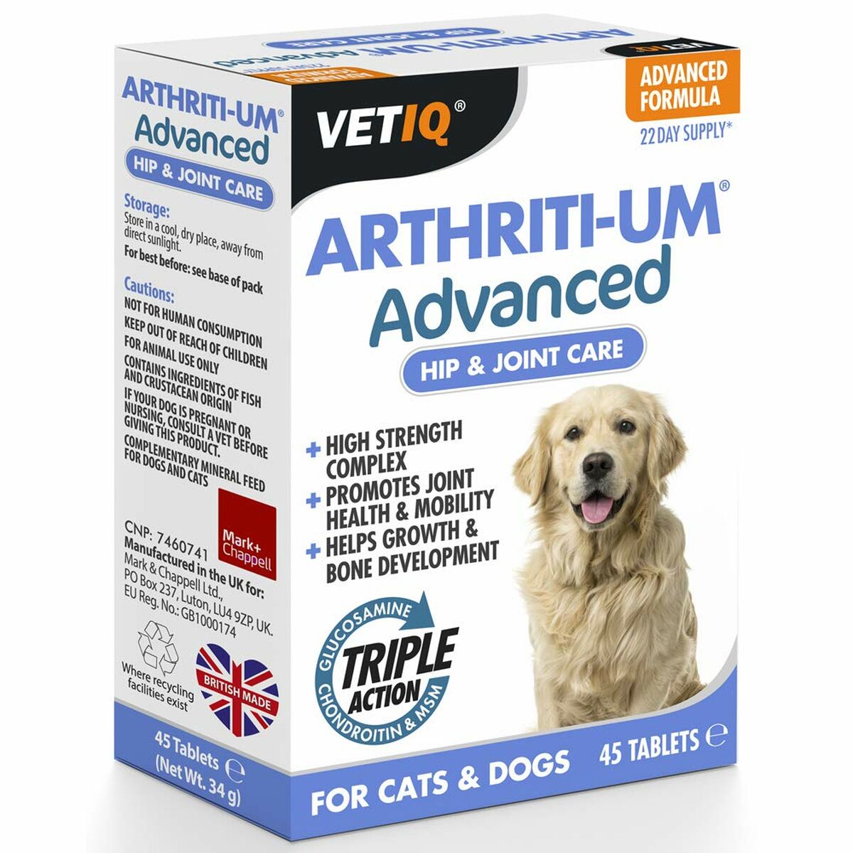 Supplements and vitamins Mark & Chappell VETIQ ARTHRITI-UM ADVANCED Supplements and vitamins Mark & Chappell VETIQ ARTHRITI-UM ADVANCED