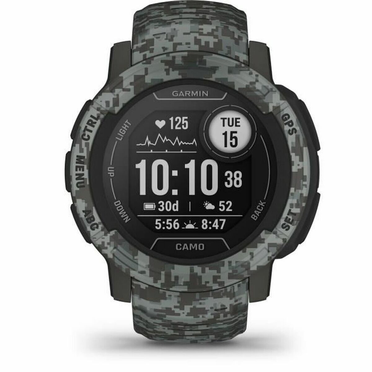 Smartwatch GARMIN Instinct 2 Camo Edition Dark grey 0,9″ Black Graphite