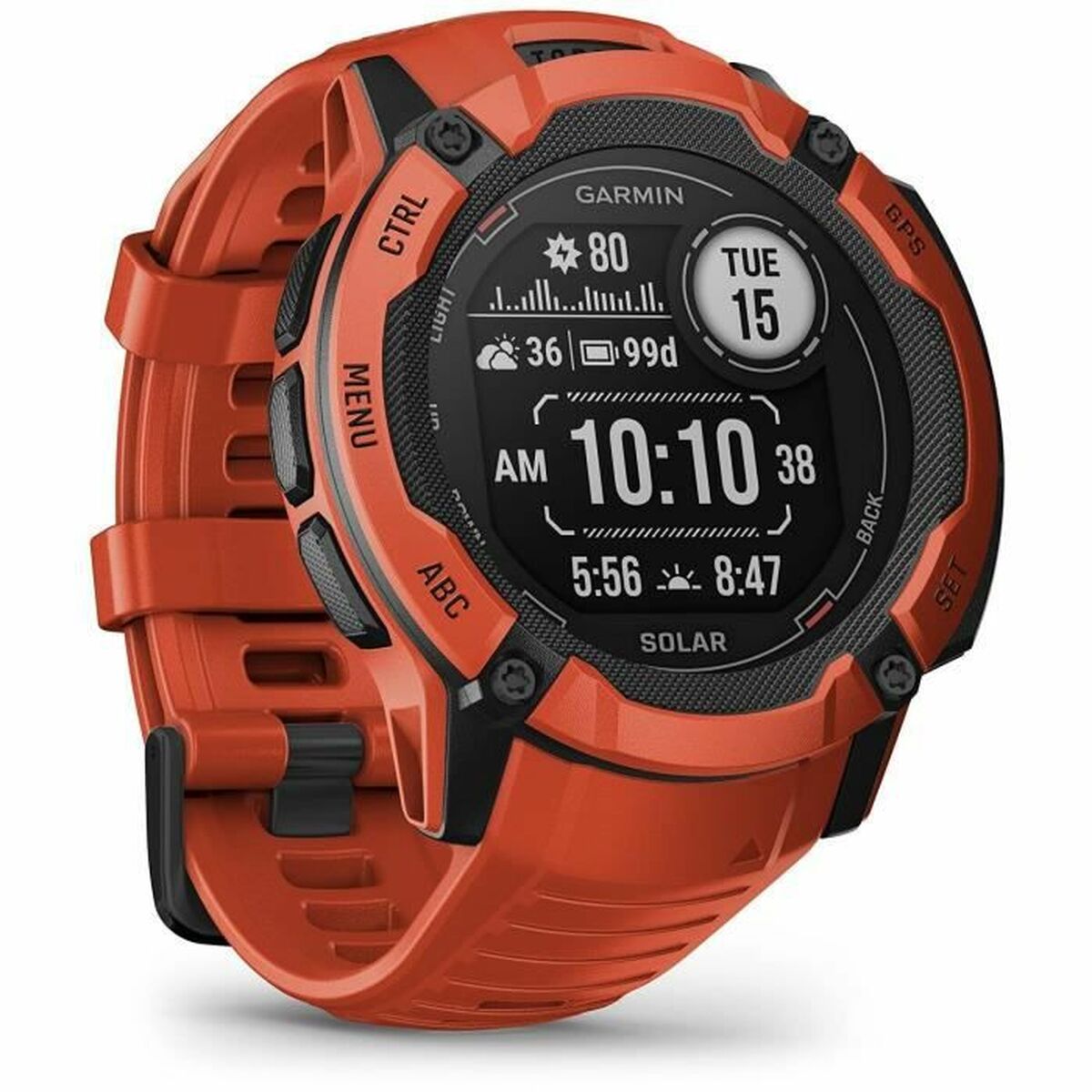 Men’s Watch GARMIN Instinct 2X Solar Red Grey No