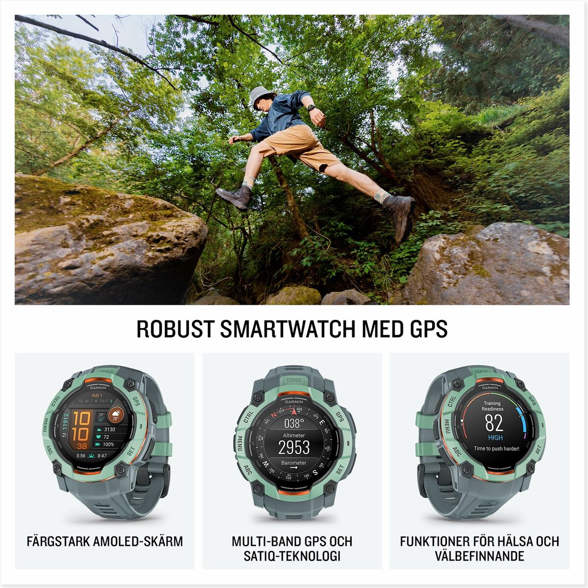 Men’s Watch GARMIN 010-03020-01 Black Green