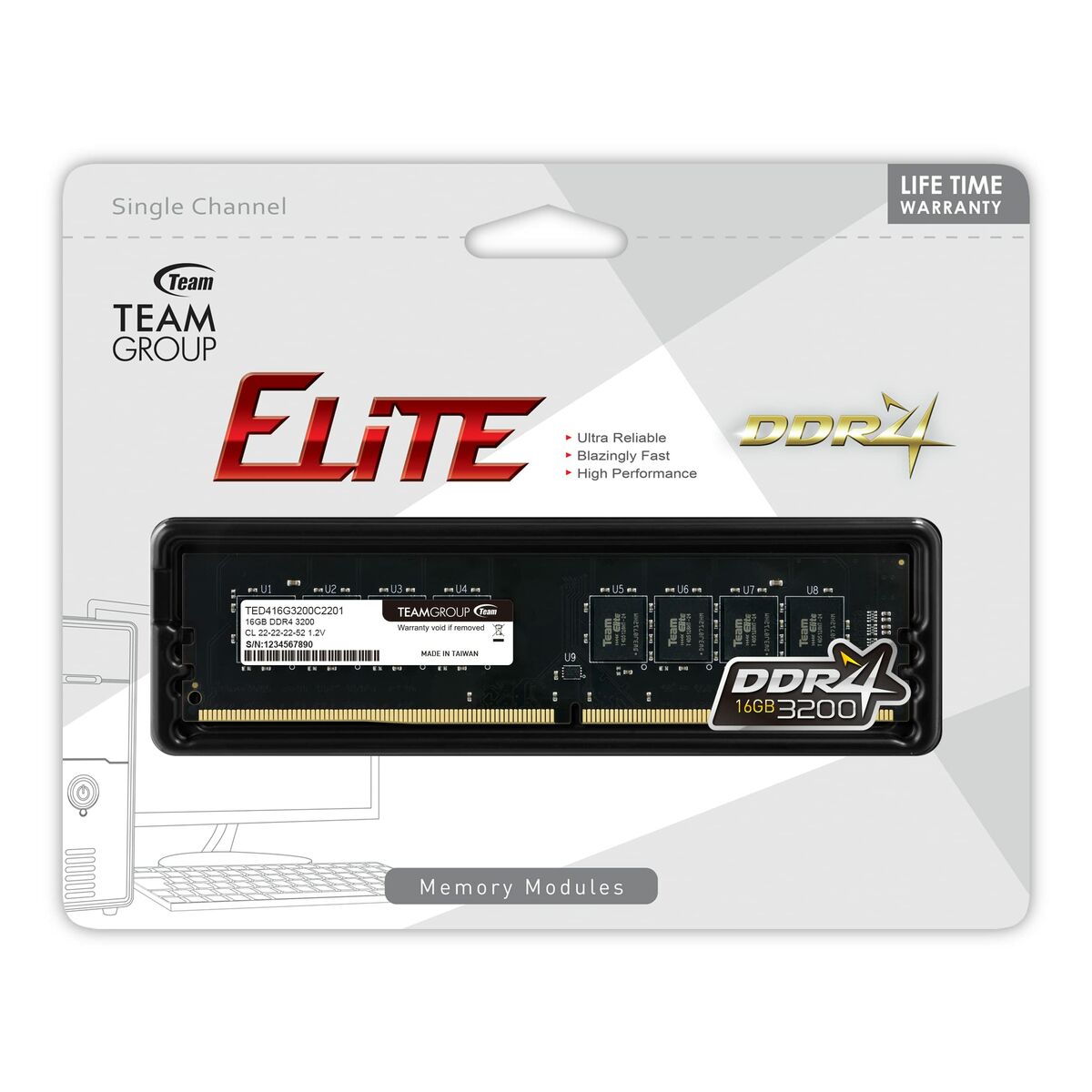 RAM Memory Team Group TED416G3200C2201