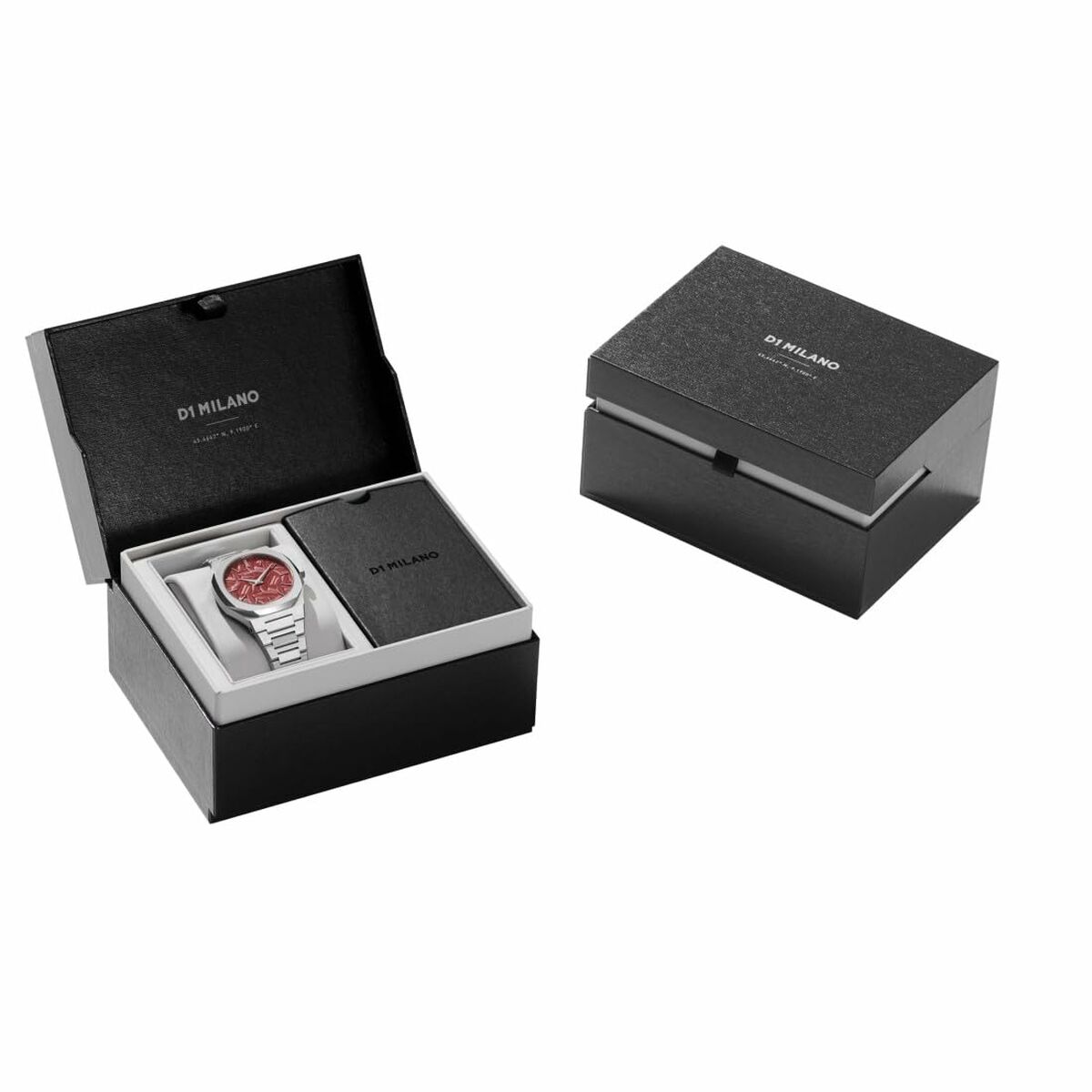 Men’s Watch D1 Milano ULTRA THIN BARN RED Black Silver ( 40 mm)