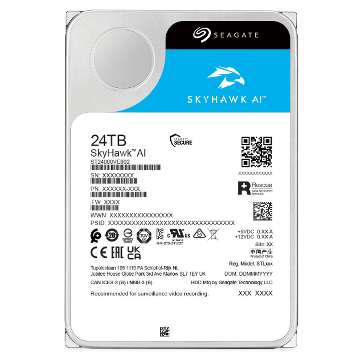 Hard Drive Seagate ST24000VE002 3,5″ 24 TB