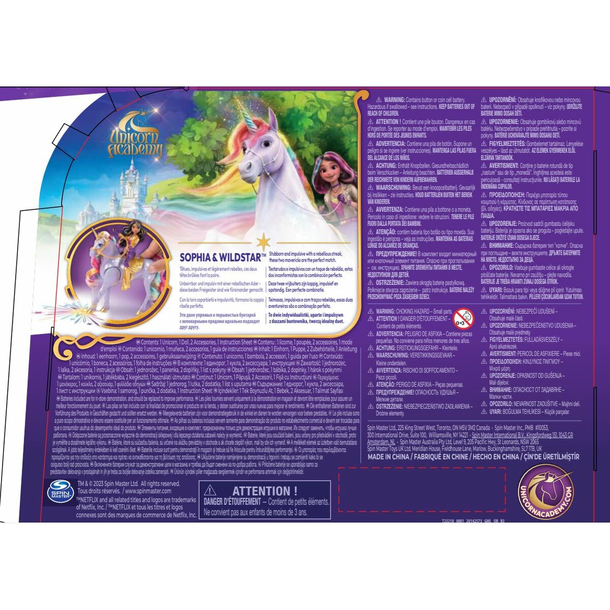 Doll Spin Master Sophia Unicornio Wildstar (4 Units)
