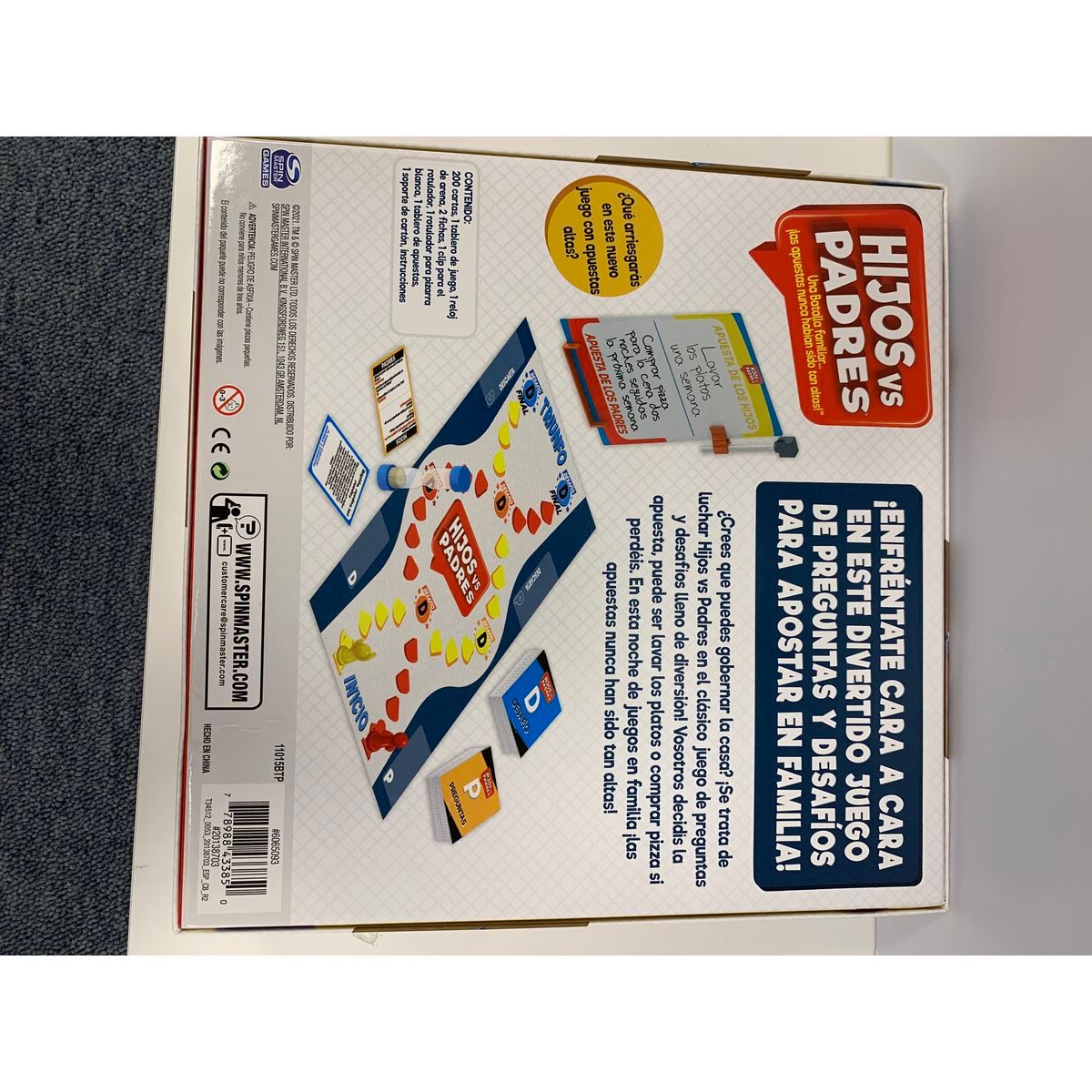 Board game Spin Master Hijos vs Padres 206 Pieces 26,99 x 26,99 x 5,4 cm