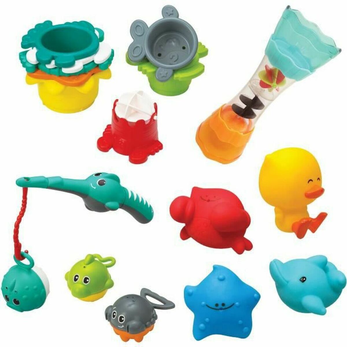 Set of Bath Toys Infantino Bath Set 17 Pieces underwater Set of Bath Toys Infantino Bath Set 17 Pieces underwater