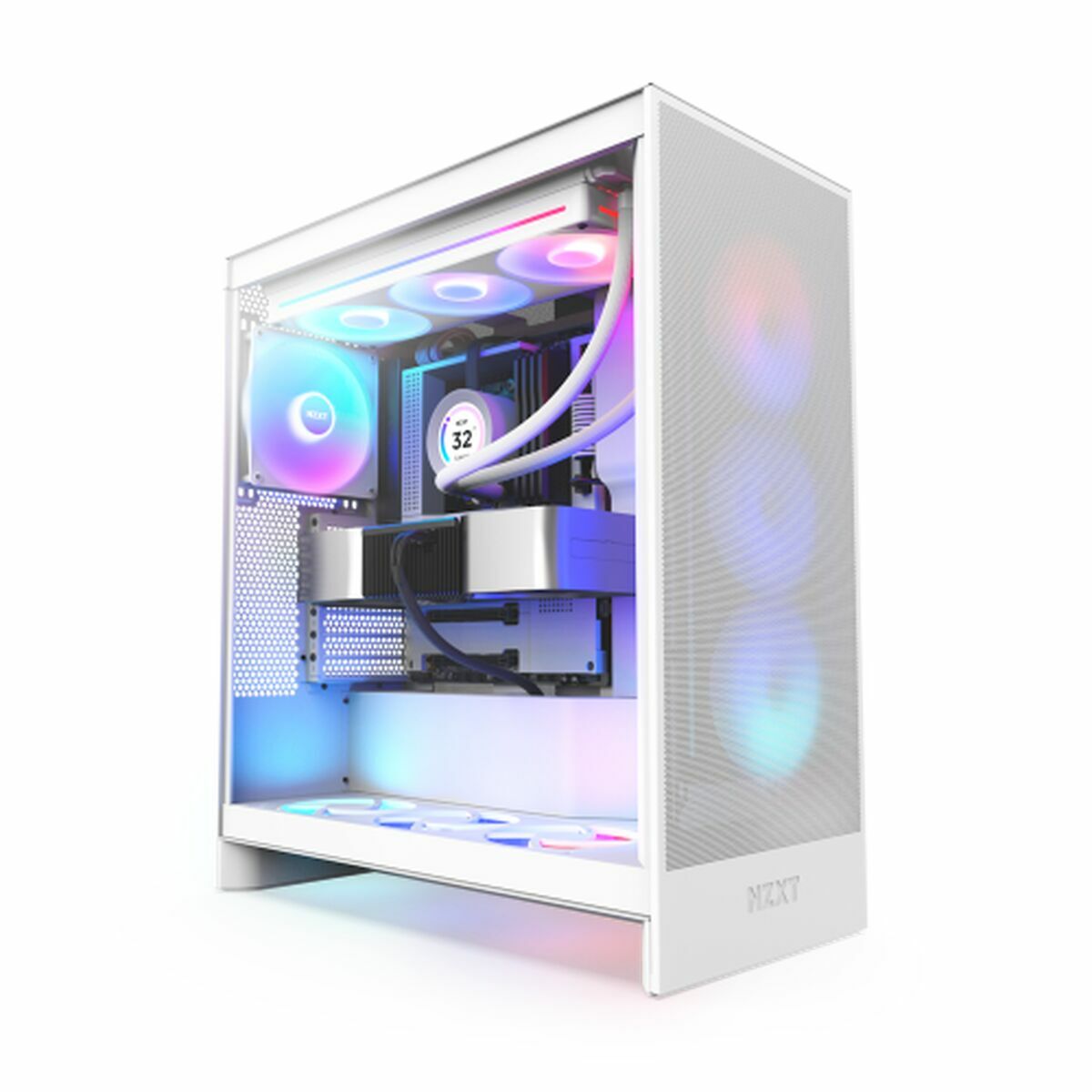 ATX Semi-tower Box NZXT H7 Flow RGB Midi White