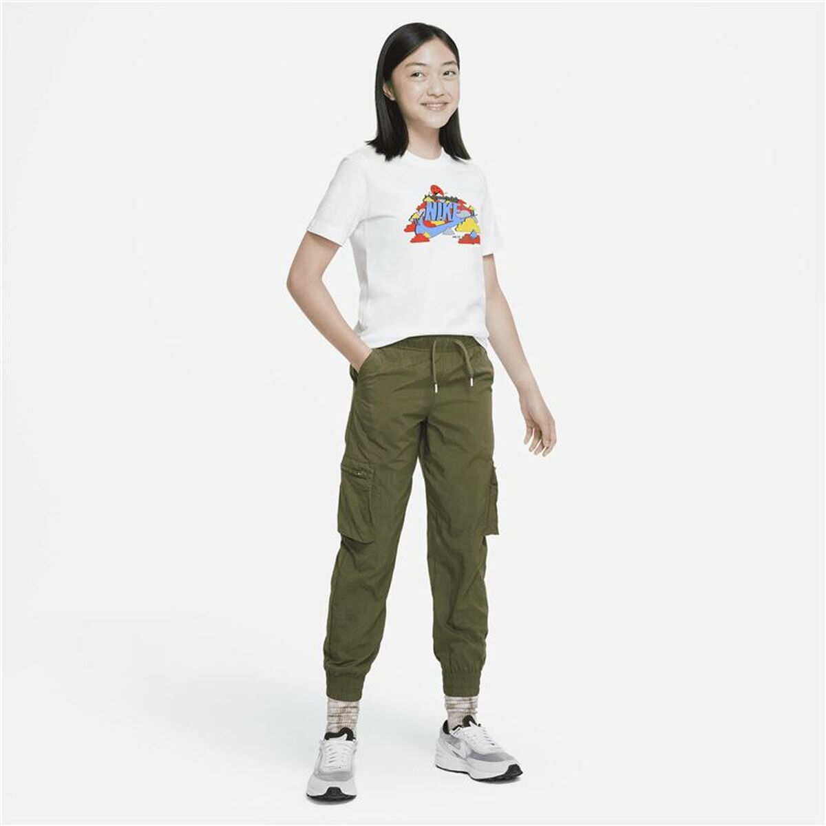 Child’s Short Sleeve T-Shirt Nike Happy Cloud White