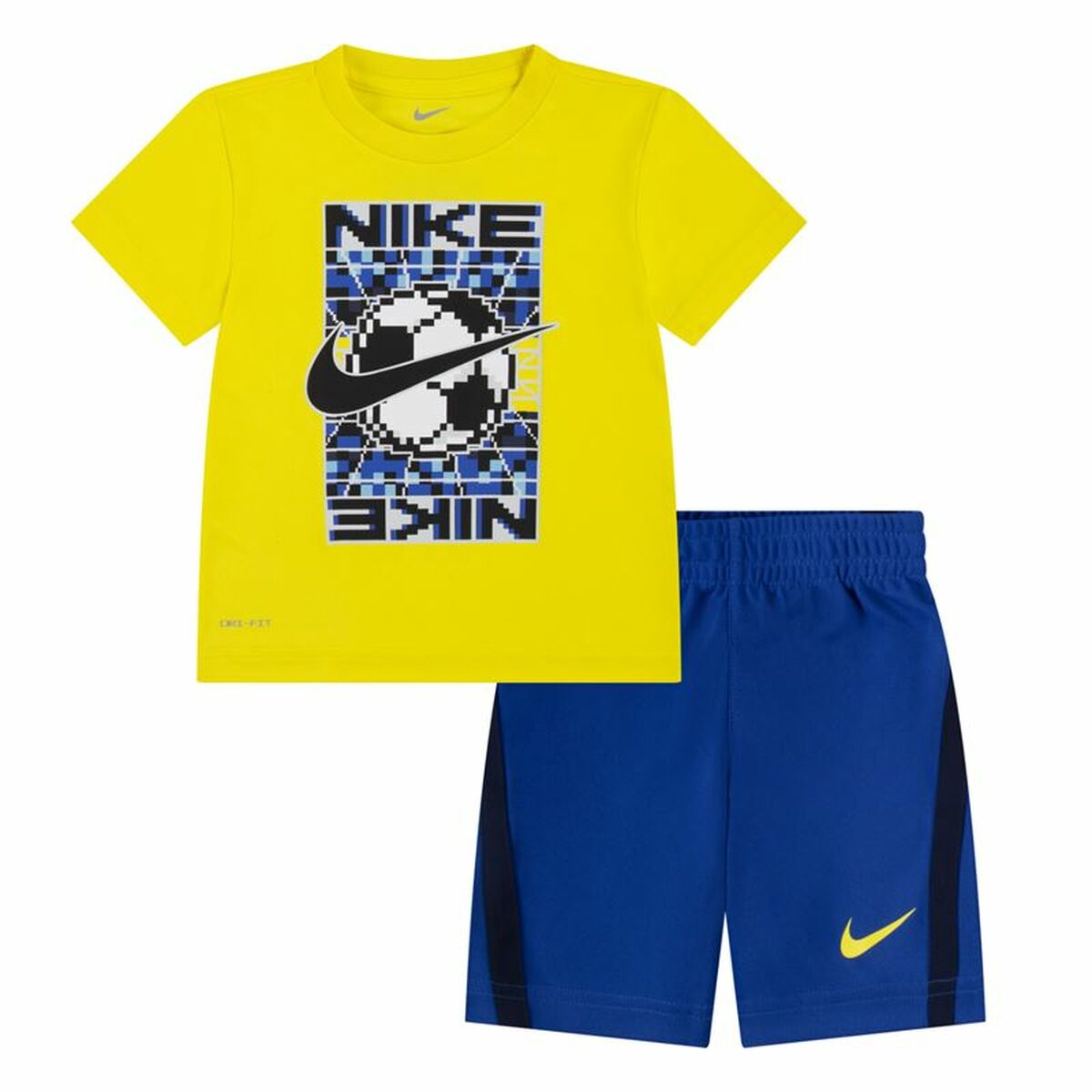 Children’s Sports Outfit Nike Df Icon  Yellow Blue Multicolour 2 Pieces