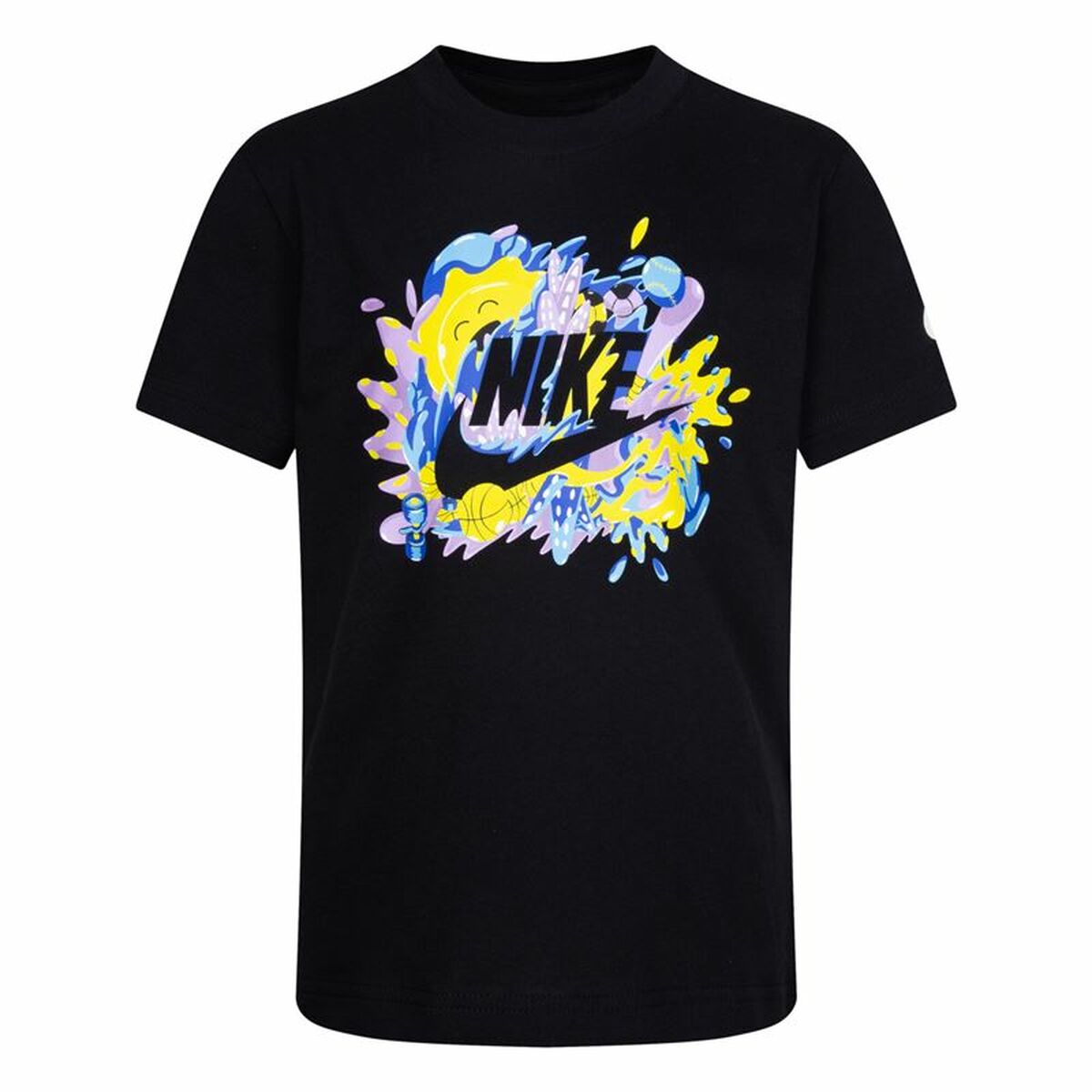 Child’s Short Sleeve T-Shirt Nike Sport Splash  Black