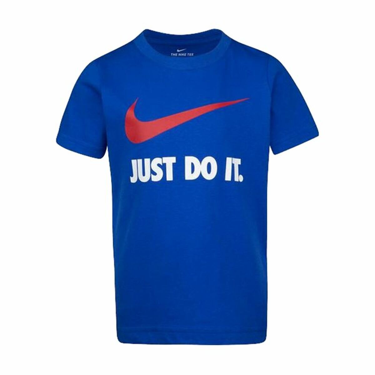 Child’s Short Sleeve T-Shirt Nike NKB Swoosh Blue Child’s Short Sleeve T-Shirt Nike NKB Swoosh Blue