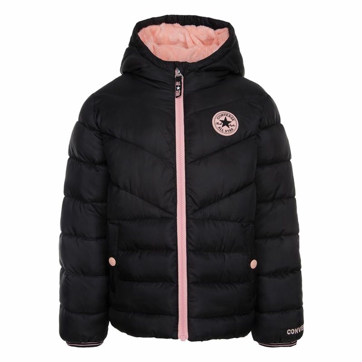 Children’s Jacket Converse Solid Mdwt Puffer Black