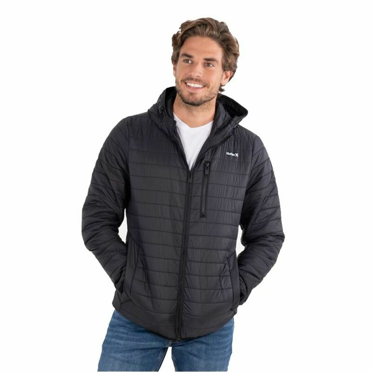 Men’s Sports Jacket Hurley  Balsam Quilted Packable Black