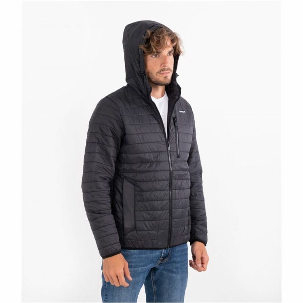 Men’s Sports Jacket Hurley  Balsam Quilted Packable Black
